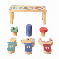Tool Table Toy Geometric Blocks Children's Playset Hand-Eye Coordination
