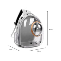 Structured Base Space Capsule Pet Backpack Breathable Mesh Bubble Pet Carrier Backpack Glossy Animal Transport Bag Ventilation Eyelets