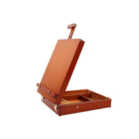 Portable Oil Painting Box Compartmentalized Painting Box with Easel Sturdy Sketchbox Hinged for Artists