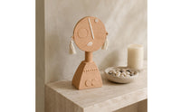 Abstract Human Figurine Tassel Ear Resin Figurine Round Face Modern Art Decor Statue