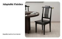 Modern Chinese Design Wooden Yoke-Back Side Chair Comfortable Backrest Upholstered Wooden Side Chair Sturdy Frame Household Furniture High Load Capacity for Restaurant Owners, Hotel Managers, Homeowners, Dining Room, Home, Kitchen