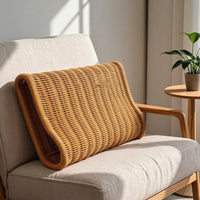 Imitation Rattan Contour Neck Support Pillow Washable Neck Support Pillow Curved Cushion Contoured for Bed