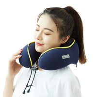 U-Shaped Memory Foam Neck Pillow for Travel and Office