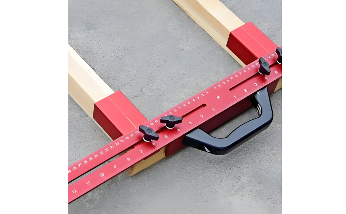 Aluminum Alloy Telescopic Angle Clamp Slotted Scale 90-Degree Clamp Adjustable Hand Tool Red