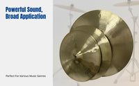 Impact Cymbal for Drum Set, Handmade Brass, Powerful Sound, Multiple Sizes