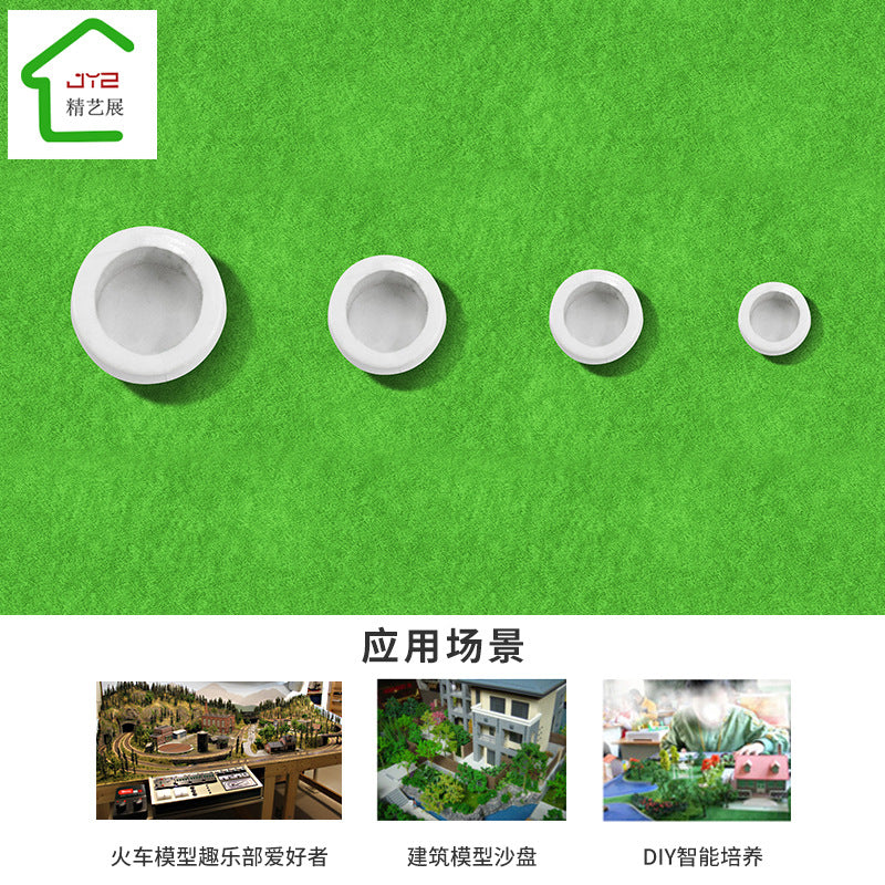 DIY White Flower Bed Miniature Landscape Model for Sand Table Architecture