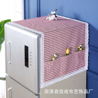 Refrigerator Washing Machine Top Cover Dust-proof Cloth with Storage Pockets