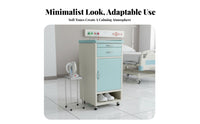 Integrated Shoe Rack Medical Nightstand with Utility Racks Water Bottle Holder Patient Cabinet Multi-Storage Design Hospital Furniture Resistant for Patients, supportgivers, Seniors, Nursing Home, recuperation central point, medical facility, Bedroom