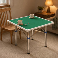 Folding Mahjong Table Green Felt Tabletop Folding Game Table PVC Edge
