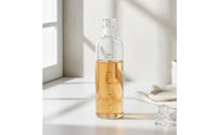Heat and Cold Resistant Time Marked Water Bottle Leak Proof Portable Glass Drinking Bottle Minimalist Design for Office, Travel, Gym