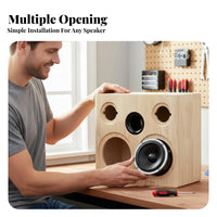 Dense Wood Empty Speaker Enclosure DIY accessible Unloaded Wooden Enclosure Acoustic resonance audio cabinet Easy to Install for Audiophiles, Hobbyists, Workshop, Garage