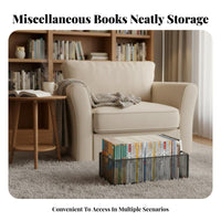 Movable with casters under-table Storage unit Large Capacity book storage container Space-Saving Rolling container adaptable for Students, Home Office Users, homeowners, Study Room, Bedroom, Playroom