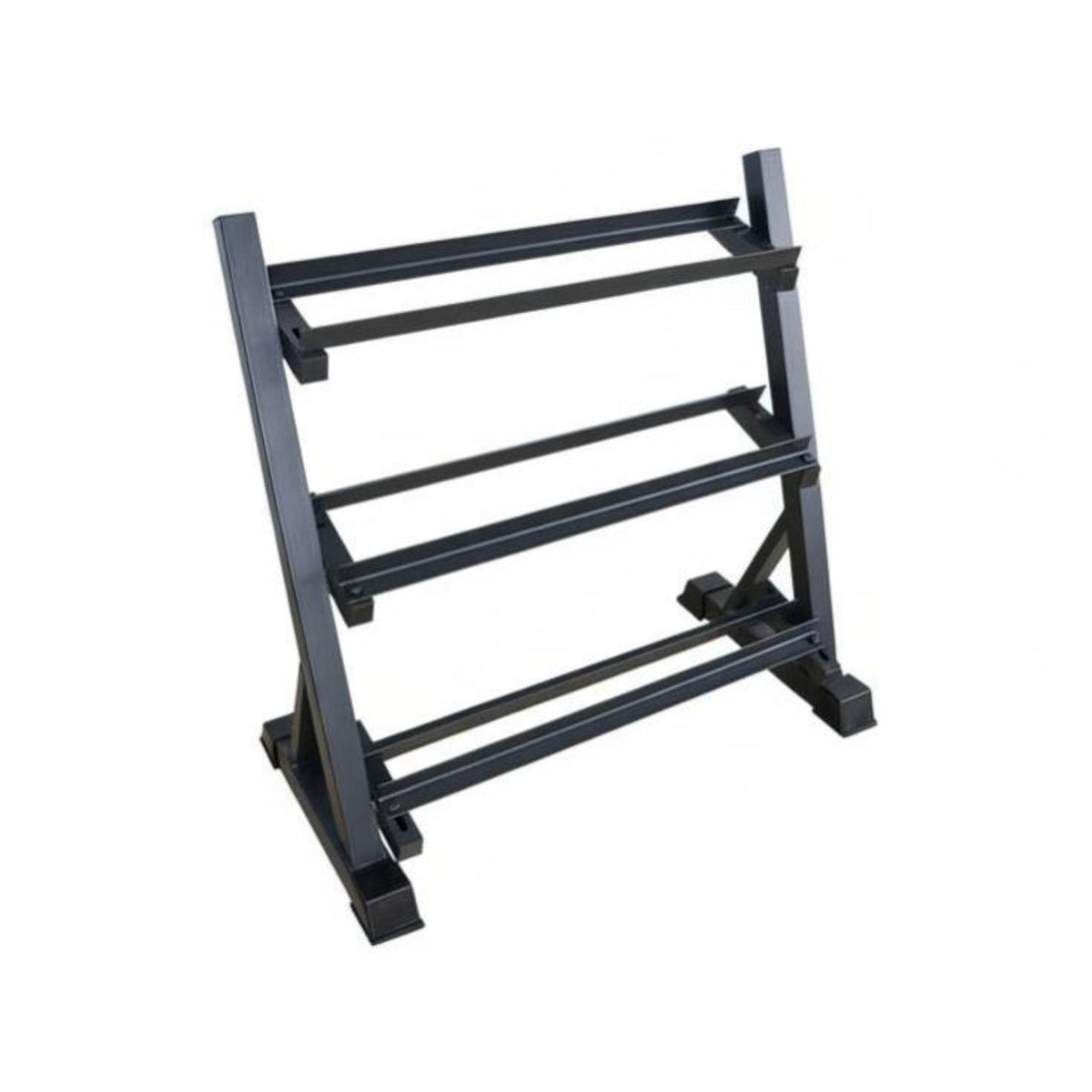 3-Tier Adjustable Dumbbell Storage Rack, Home Fitness Equipment, Steel Weight Stand, Multi-Level Organizer