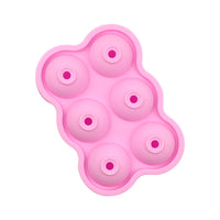 6-Cavity Sphere Ice Cube Mold for Cocktails and Vodka, Silicone Ice Ball Maker