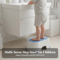Non-Slip 2-Step Stool Sturdy Construction Two-Level Stepper Long-Lasting children's Furniture Strong Load-Bearing for Toddlers, Parents, Bathroom, Entryway, Potty Training, Nursery