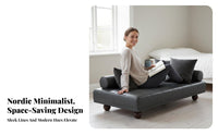 Nordic Design Backless Tufted Bench Minimalist Design Chaise Lounge Multi-Functional Home Furnishing Velvet Upholstery for Apartment Dwellers, Homeowners, Adults, Small Areas, Bedroom, Living Room, Entryway