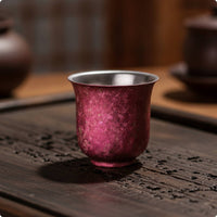 Titanium Teacup Lightweight Titanium Cup Lustrous Tea Bowl for Campers, Camping, Travel