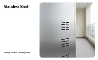 Stainless Steel Cleaning Cabinet Rust-Resistant Cleaning Supply Cabinet Easy to Clean Broom Closet Organizer for Janitors, Homeowners, Hospital