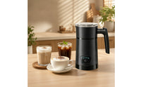 4-in-1 Automatic Milk Frother Touch Control Electric Milk Frother Warm and Cold Kitchen Appliance Coffeehouse Style for Coffee Lovers, Home Baristas, Office Breakroom