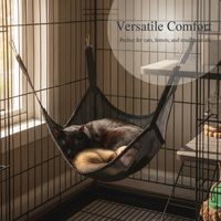 Adjustable Breathable Cat Hammock Bed for Cages - Washable Pet Hanging Nest for All Seasons