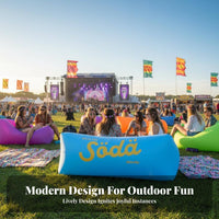 Foldable Wind-Filled Sleeper Bag Lightweight inflatable sofa No Pump Needed Inflatable Lounger Waterproof for eventand proceeders, Beachand proceeders, Music events, Camping, Beach, by the pool