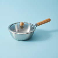 Multi-Cooktop Compatible Korean Pasta Pot with Handle Long-Lasting Kitchenware for Camping