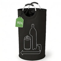 Collapsible Foldable Laundry Hamper Portable Laundry Bag with Aluminum Handle Large Capacity Basket Sturdy for Dorm Room, Bathroom, Bedroom