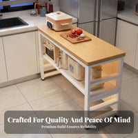 Microwave Oven Stand Multifunctional Multi-Layer Microwave Stand Space Saving Freestanding Kitchen Utility Shelf for Renters, Students, Pantry, Office