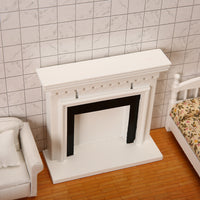 1:12 Dollhouse Miniature Wooden American Fireplace Cabinet Decor