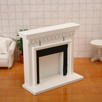 1:12 Dollhouse Miniature Wooden American Fireplace Cabinet Decor