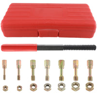 15 Pieces High Hardness Thread Repair Kit 45# Steel Screw Thread Restorer Kit Wear Resistant Rethread Repair Tool Precision Restoring for Mechanics, DIY Enthusiasts, Garage, Workshop
