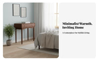 Modern Minimalist aesthetic Vanity with raise-up Mirror 2-in-1 Design Dressing Table Space-Saving Makeup Desk for Students, Apartment Dwellers, Women, Small Spaces, Dorm Room