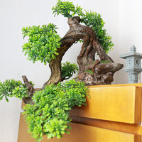 Artificial Plum Blossom Maple Tree Bonsai for Home and Shop Decor