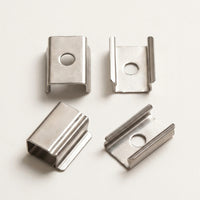LED Strip Stainless Steel Fixing Clips for Under Cabinet Lighting, Kitchen Strip Lighting Mounts, Secure Self Tapping Screws, Cabinet Lighting