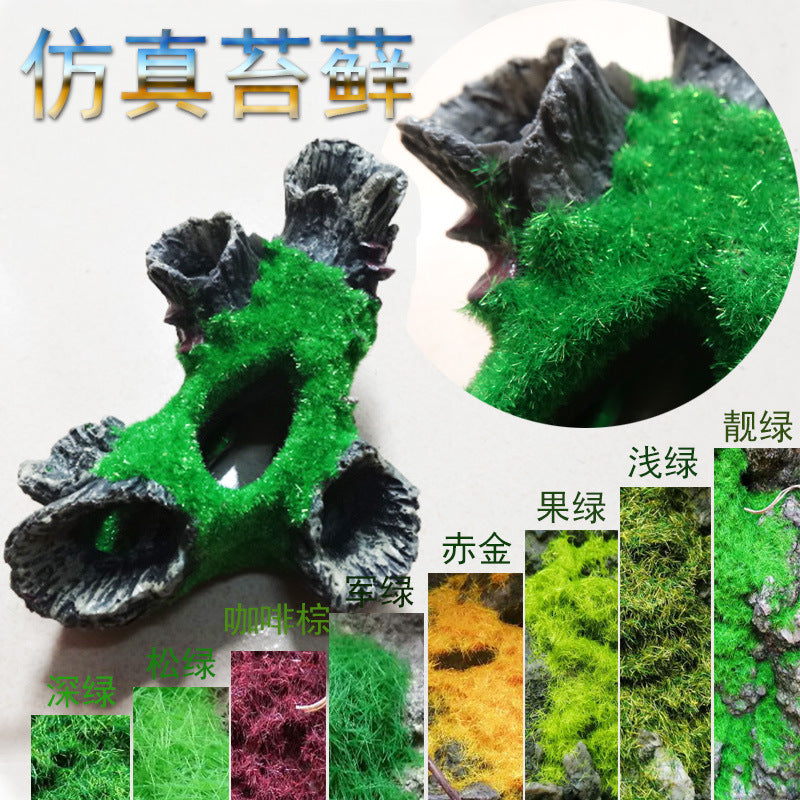 Aquarium Moss Artificial Mountain Landscape Decor