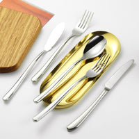 304 Stainless Steel Moonlight Series Cutlery Set with Titanium Plating - Dinner Knife, Fork, Spoon, Coffee Spoon
