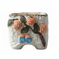 Coarse Pottery Flowerpot Rustic Design Mini Pot Miniature Size Mini Ceramic Planter for Kids, Office, Windowsill