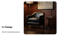 wing-shaped Club Chair Traditional Country aesthetic Upholstered wing-shaped Armchair utilitarian Look Accent Seating for Homeowners, Cigar Bar, Lounge, Living Room