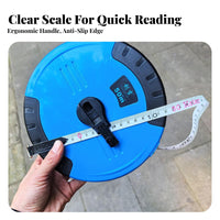 Accurate Measurement Long Measuring Tape Heavy Duty Long Tape Measure Clear Markings for Surveyors, Contractors, Landscaping, Roadwork, Yard