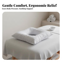 Pressure Relief Ear Piercing Pillow Ergonomic Design Pillow with Ear Hole Breathable & Cool for Office Workers, Beauty Salon, Bedroom, Couch