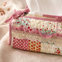 Korean Pastoral Fabric Tissue Box Cover Quilted Creative Cute Fashion Car Home Lace