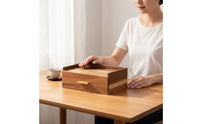 Solid Wood Wooden Tea Bag Storage Box Multifunctional Tea Chest with Drawer Large Capacity for Kitchen