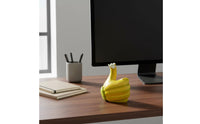 Banana Thumbs up Statue Creative Design Resin Banana Hand Decor Motivational Gift Thumbs up Hand Figurine for Friends, Office Desk, Desktop, Bookshelf