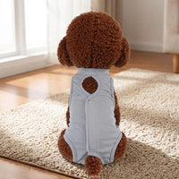 Cat Recovery Suit with Fasteners, Solid Four-Legged Clothing for Complete Body Coverage