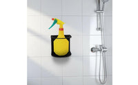 Wall Mount Spray Bottle Rack Screwless Installation Shampoo Bottle Holder Spray Can Holder Easy to Install for Bathroom, Garage