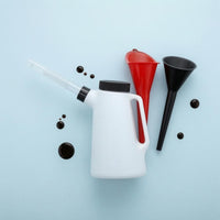 Measurement Marks Oil Jug Handle Measuring Oil Jug HDPE Ribbed