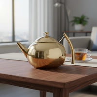 Stainless Steel Teapot Built Internal Mesh Strainer Teapot Easy to Clean Drinkware for Restaurant Owners