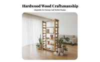 Multi-Layer Design Unrestricted Standing 5-Tier Shelf Multifunctional 5-Tier Unrestricted Standing Shelf Rustic Aesthetic Plant Stand Easy Assembly for Homeowners, Shopkeepers, Book Lovers, Balcony, Flower Shop, Living Room, Bedroom