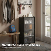 Large Capacity Dustproof Shoe Rack Space-Saving Design Multi-Tier Shoe Cabinet Easy Assembly Closure for Apartment Dwellers, Homeowners, Entryway, Hallway, Bedroom, Closet