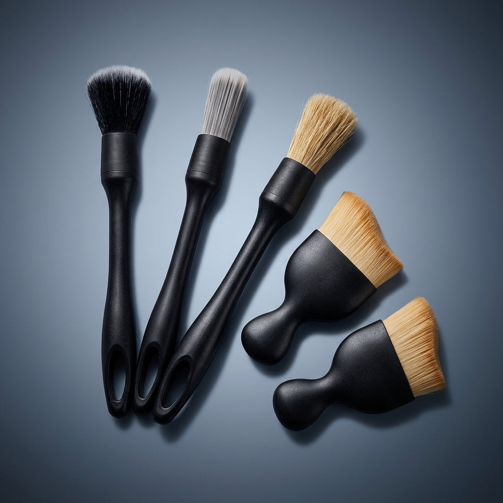 Cleaning Brush Set for Car Wash Brush Tasks, 6 Pack of Detailing Brushes with Soft Bristles, Non Scratch Car Cleaning Brush, Wheel Cleaning Brush